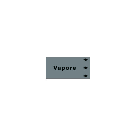 Etichetta fondo grigio " VAPORE" destra