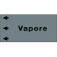 Etichetta fondo grigio " VAPORE" sinistra