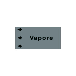 Etichetta fondo grigio " VAPORE" sinistra