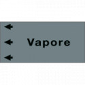 Etichetta fondo grigio " VAPORE" sinistra