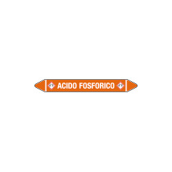 Foglio da 5 etichette autoadesive con frecce+simb ACIDO FOSFORICO