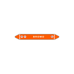 Foglio da 5 etichette autoadesive con frecce e simboli BROMO