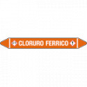 Foglio da 5 etichette autoadesive con frecce+simb CLORURO FERRICO