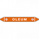Foglio da 5 etichette autoadesive con frecce e simboli OLEUM