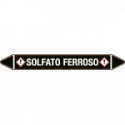 Foglio da 5 etichette autoadesive con frecce+simboli SOLFATO FERROSO