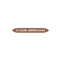 Foglio da 5 etichette autoadesive con frecce+simb ALCOOL ISOPROPILICO
