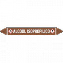 Foglio da 5 etichette autoadesive con frecce+simb ALCOOL ISOPROPILICO