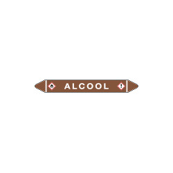 Foglio da 5 etichette autoadesive con frecce e simboli ALCOOL