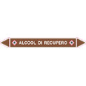 Foglio da 5 etichette autoadesive con frecce+simb ALCOOL DI RECUPERO