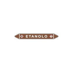 Foglio da 5 etichette autoadesive con frecce e simboli x ETANOLO