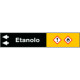 Foglio da 5 etichette fondo nero "ETANOLO" freccia sinistra