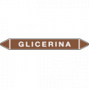 Foglio da 5 etichette autoadesive con frecce e simboli per GLICERINA