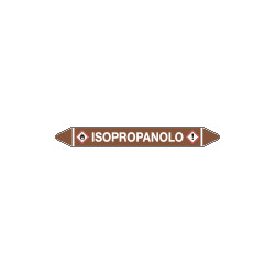 Foglio da 5 etichette autoadesive con frecce e simboli ISOPROPANOLO