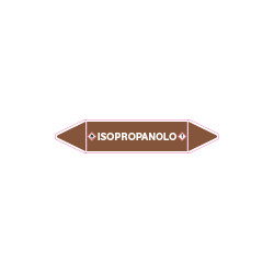 Etichetta singola autoadesiva con frecce e simboli "ISOPROPANOLO"
