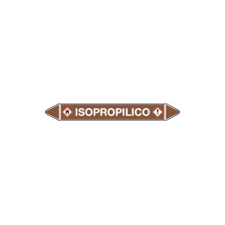 Foglio da 5 etichette autoadesive con frecce e simboli ISOPROPILICO