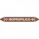 Foglio da 5 etichette autoadesive con frecce e simboli ISOPROPILICO