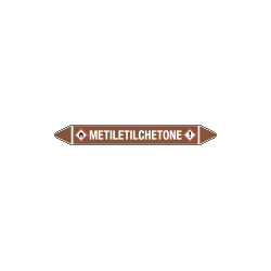 Foglio da 5 etichette autoadesive con frecce+simboli METILETILCHETONE