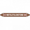 Foglio da 5 etichette autoadesive con frecce+simboli METILETILCHETONE