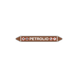 Foglio da 5 etichette autoadesive con frecce e simboli PETROLIO