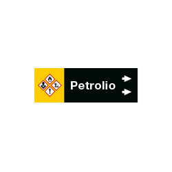 Foglio da 5 etichette fondo nero "PETROLIO" destra