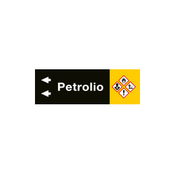 Foglio da 5 etichette fondo nero "PETROLIO" sinistra