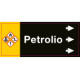 Foglio da 5 etichette fondo nero "PETROLIO" destra