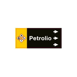 Foglio da 5 etichette fondo nero "PETROLIO" destra