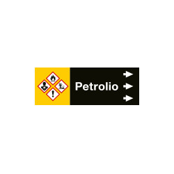 Foglio da 5 etichette fondo nero "PETROLIO" destra