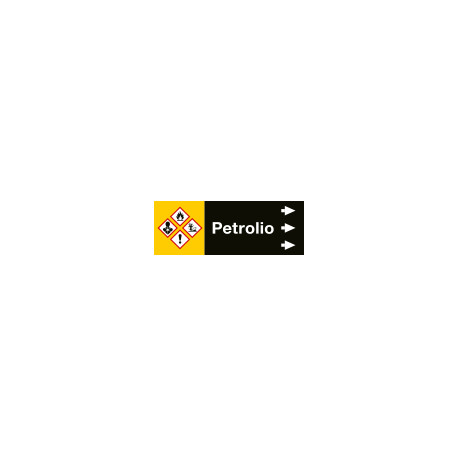 Foglio da 5 etichette fondo nero "PETROLIO" destra