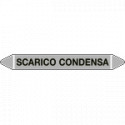 Foglio da 5 etichette autoadesive con frecce+simboli SCARICO CONDENSA