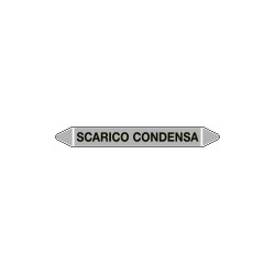 Foglio da 5 etichette autoadesive con frecce+simb. SCARICO CONDENSA