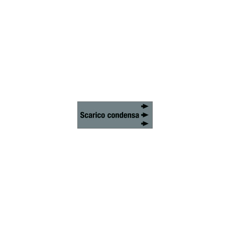 Foglio da 5 etichette " SCARICO CONDENSA"destra