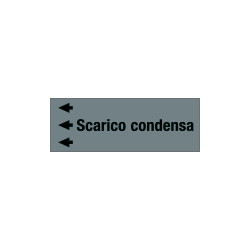Foglio da 5 etichette " SCARICO CONDENSA" sinistra