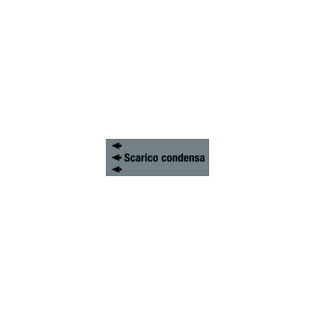 Foglio da 5 etichette " SCARICO CONDENSA" sinistra