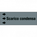 Foglio da 5 etichette " SCARICO CONDENSA" sinistra
