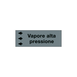 Foglio da 5 etichette "VAPORE ALTA PRESSIONE"sinistra