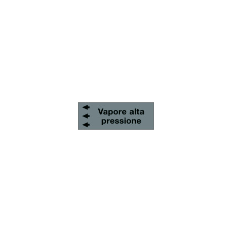 Foglio da 5 etichette "VAPORE ALTA PRESSIONE"sinistra