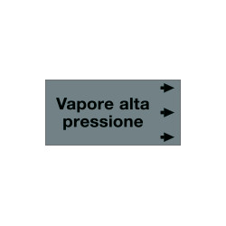 Etichetta fondo grigio "VAPORE ALTA PRESSIONE"destra
