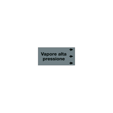 Etichetta fondo grigio "VAPORE ALTA PRESSIONE"destra