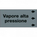 Etichetta fondo grigio "VAPORE ALTA PRESSIONE"destra