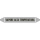 Foglio da 5 etichette autoadesive con frecce+simb VAPORE ALTA TEMPER.