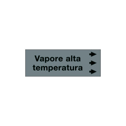 Foglio da 5 etichette "VAPORE ALTA TEMPERATURA" destra