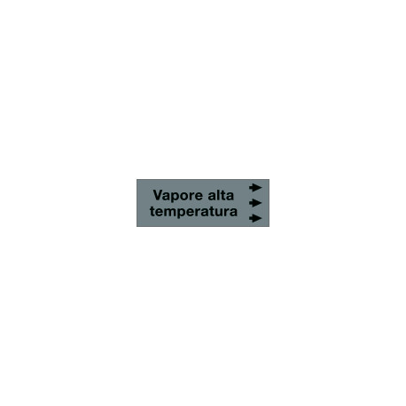 Foglio da 5 etichette "VAPORE ALTA TEMPERATURA" destra