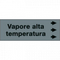 Foglio da 5 etichette "VAPORE ALTA TEMPERATURA" destra