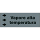 Foglio da 5 etichette "VAPORE ALTA TEMPERATURA" sinistra