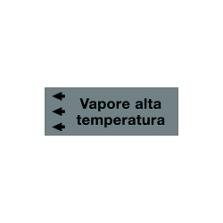 Foglio da 5 etichette "VAPORE ALTA TEMPERATURA" sinistra