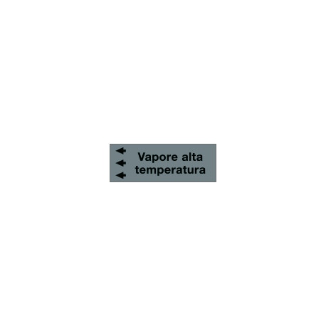 Foglio da 5 etichette "VAPORE ALTA TEMPERATURA" sinistra