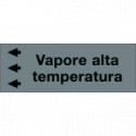 Foglio da 5 etichette "VAPORE ALTA TEMPERATURA" sinistra
