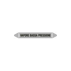 Foglio da 5 etichette autoadesive con frecce+simb VAPORE BASSA PRESS.