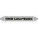 Foglio da 5 etichette autoadesive con frecce+simb VAPORE BASSA PRESS.